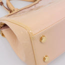 LOUIS VUITTON Monogram Vernis Blair MM Bag Rose Velur M91588 LV Auth 196811V-17
