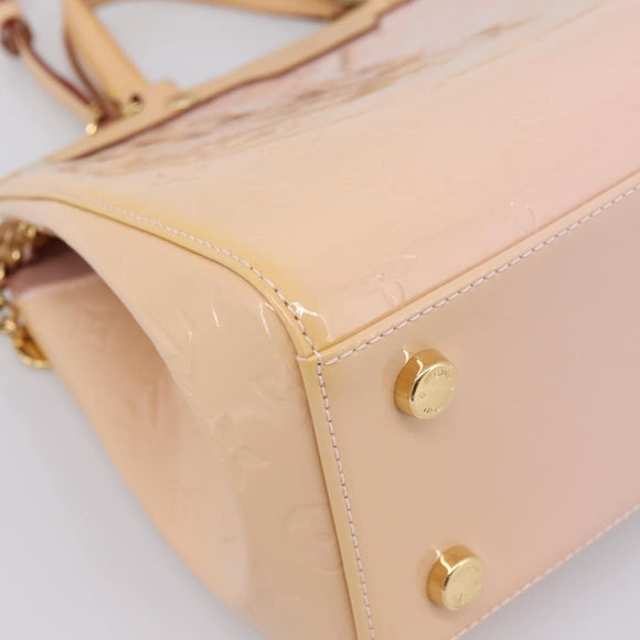 LOUIS VUITTON Monogram Vernis Blair MM Bag Rose Velur M91588 LV Auth 196811V