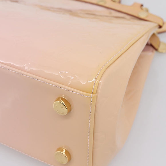 LOUIS VUITTON Monogram Vernis Blair MM Bag Rose Velur M91588 LV Auth 196811V