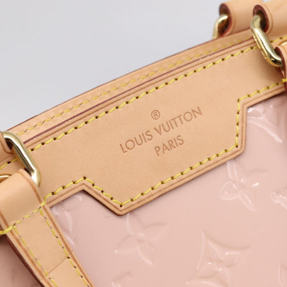 LOUIS VUITTON Monogram Vernis Blair MM Bag Rose Velur M91588 LV Auth 196811V