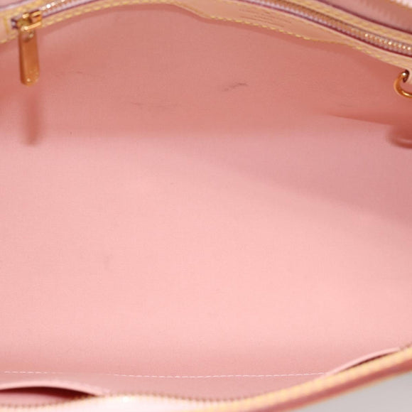 LOUIS VUITTON Monogram Vernis Blair MM Bag Rose Velur M91588 LV Auth 196811V