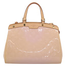 LOUIS VUITTON Monogram Vernis Blair MM Bag Rose Velur M91588 LV Auth 196811V-13
