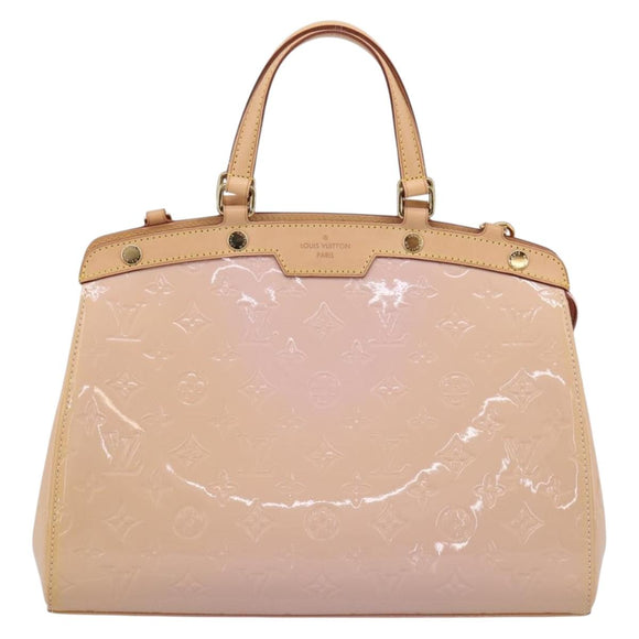 LOUIS VUITTON Monogram Vernis Blair MM Bag Rose Velur M91588 LV Auth 196811V
