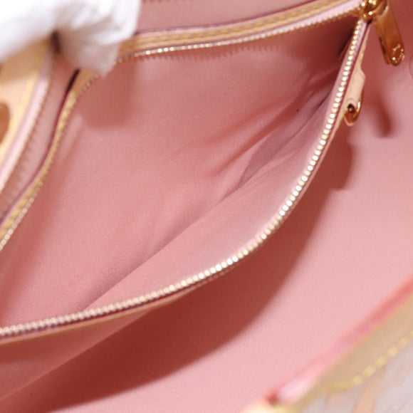 LOUIS VUITTON Monogram Vernis Blair MM Bag Rose Velur M91588 LV Auth 196811V