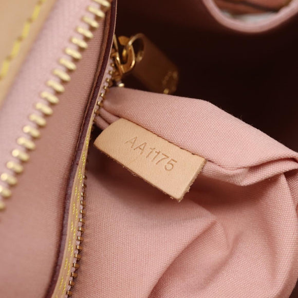 LOUIS VUITTON Monogram Vernis Blair MM Bag Rose Velur M91588 LV Auth 196811V