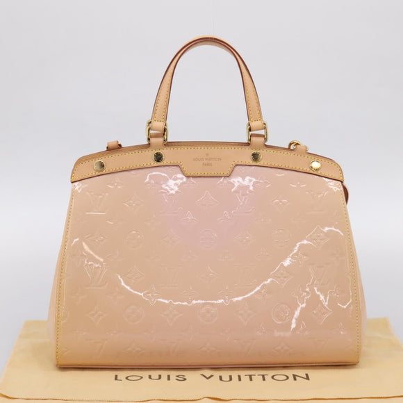 LOUIS VUITTON Monogram Vernis Blair MM Bag Rose Velur M91588 LV Auth 196811V
