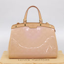 LOUIS VUITTON Monogram Vernis Blair MM Bag Rose Velur M91588 LV Auth 196811V-12