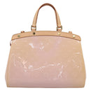 LOUIS VUITTON Monogram Vernis Blair MM Bag Rose Velur M91588 LV Auth 196811V-2