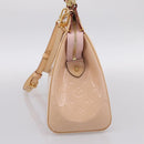 LOUIS VUITTON Monogram Vernis Blair MM Bag Rose Velur M91588 LV Auth 196811V-4