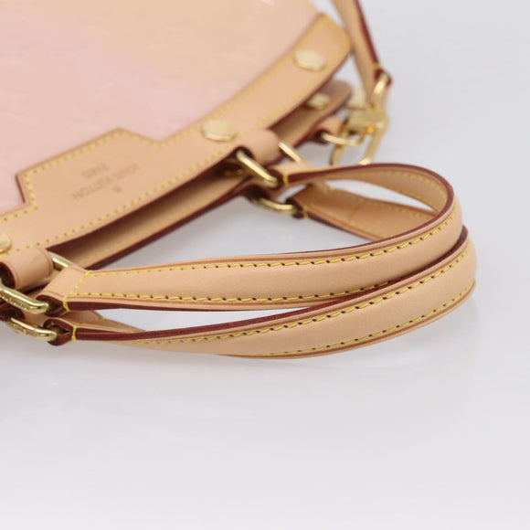 LOUIS VUITTON Monogram Vernis Blair MM Bag Rose Velur M91588 LV Auth 196811V