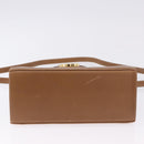 Salvatore Ferragamo Gancini Hand Bag Leather 2way Brown Gold Auth 196812-12