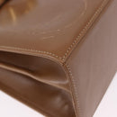 Salvatore Ferragamo Gancini Hand Bag Leather 2way Brown Gold Auth 196812-13