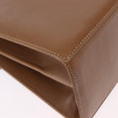 Salvatore Ferragamo Gancini Hand Bag Leather 2way Brown Gold Auth 196812-15