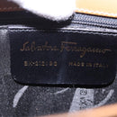 Salvatore Ferragamo Gancini Hand Bag Leather 2way Brown Gold Auth 196812-19