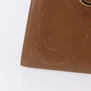 Salvatore Ferragamo Gancini Hand Bag Leather 2way Brown Gold Auth 196812-3