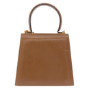 Salvatore Ferragamo Gancini Hand Bag Leather 2way Brown Gold Auth 196812-4