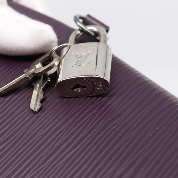 LOUIS VUITTON Epi Lockit PM Hand Bag Purple Cassis M4229K LV Auth 196814V