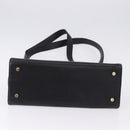 Salvatore Ferragamo Gancini Shoulder Bag Leather Black Gold Auth 196817-10