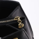 Salvatore Ferragamo Gancini Shoulder Bag Leather Black Gold Auth 196817-16