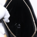 Salvatore Ferragamo Gancini Shoulder Bag Leather Black Gold Auth 196817-19