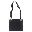 Salvatore Ferragamo Gancini Shoulder Bag Leather Black Gold Auth 196817-4