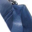 CHANEL COCO Mark Turn Lock Chain Bag Patent leather Khaki Silver CC Auth 196818M-22