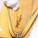 CHANEL COCO Mark Chain Shoulder Bag Patent leather Yellow Gold CC Auth 196819SAM-24