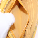 CHANEL COCO Mark Chain Shoulder Bag Patent leather Yellow Gold CC Auth 196819SAM-25