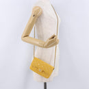 CHANEL COCO Mark Chain Shoulder Bag Patent leather Yellow Gold CC Auth 196819SAM-26