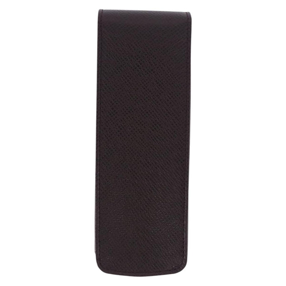 LOUIS VUITTON Taiga Dog Solo Pen Case Acajou LV Auth 196820A