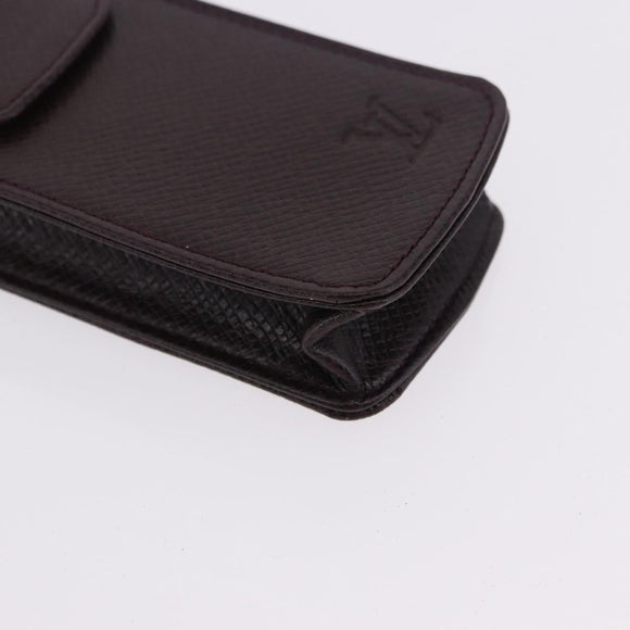 LOUIS VUITTON Taiga Dog Solo Pen Case Acajou LV Auth 196820A