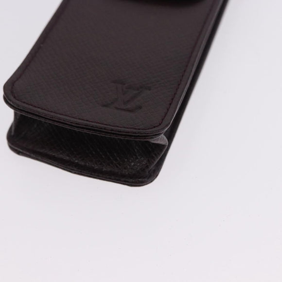 LOUIS VUITTON Taiga Dog Solo Pen Case Acajou LV Auth 196820A