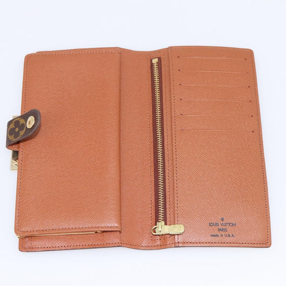LOUIS VUITTON Monogram Continental Clutch Wallet T61217 LV Auth 196823A