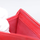 Miu Miu Matelasse Bifold Wallet Leather Red Gold Auth 196824A-22