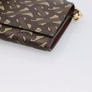 BURBERRY TB Monogram Coin Purse Shoulder Bag PVC Brown Gold Auth 196826V-14