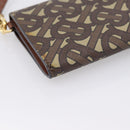 BURBERRY TB Monogram Coin Purse Shoulder Bag PVC Brown Gold Auth 196826V-17