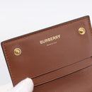 BURBERRY TB Monogram Coin Purse Shoulder Bag PVC Brown Gold Auth 196826V-9