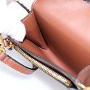 BURBERRY TB Monogram Coin Purse Shoulder Bag PVC Brown Gold Auth 196826V-19