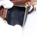 BURBERRY TB Monogram Coin Purse Shoulder Bag PVC Brown Gold Auth 196826V-11