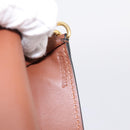 BURBERRY TB Monogram Coin Purse Shoulder Bag PVC Brown Gold Auth 196826V-12