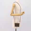 BURBERRY TB Monogram Coin Purse Shoulder Bag PVC Brown Gold Auth 196826V-21