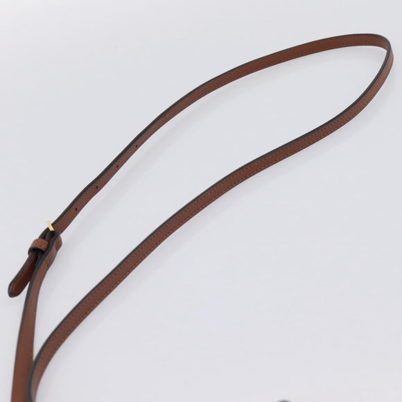 BURBERRY TB Monogram Coin Purse Shoulder Bag PVC Brown Gold Auth 196826V