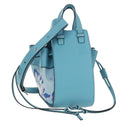 LOEWE Hammock Flower Hand Bag Leather Light Blue Auth 196827SAM-1