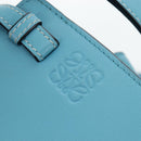 LOEWE Hammock Flower Hand Bag Leather Light Blue Auth 196827SAM-20
