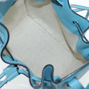 LOEWE Hammock Flower Hand Bag Leather Light Blue Auth 196827SAM-10