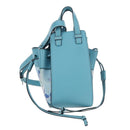 LOEWE Hammock Flower Hand Bag Leather Light Blue Auth 196827SAM-13