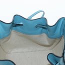 LOEWE Hammock Flower Hand Bag Leather Light Blue Auth 196827SAM-22