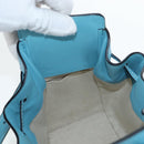 LOEWE Hammock Flower Hand Bag Leather Light Blue Auth 196827SAM-24