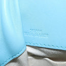 LOEWE Hammock Flower Hand Bag Leather Light Blue Auth 196827SAM-11