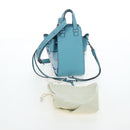 LOEWE Hammock Flower Hand Bag Leather Light Blue Auth 196827SAM-12